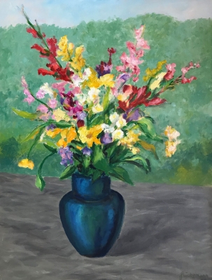 Blumenfrische, 61x46cm, 1990