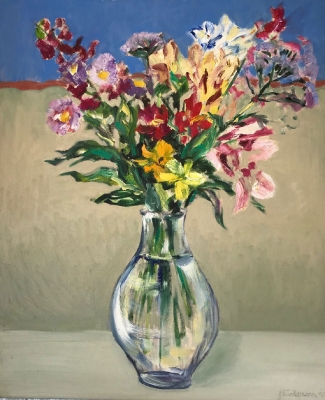 Blumenstrauss im Patio, 46x38cm, 1990