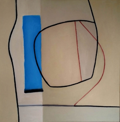 Die Blaue Säule, 70x70cm, 2004