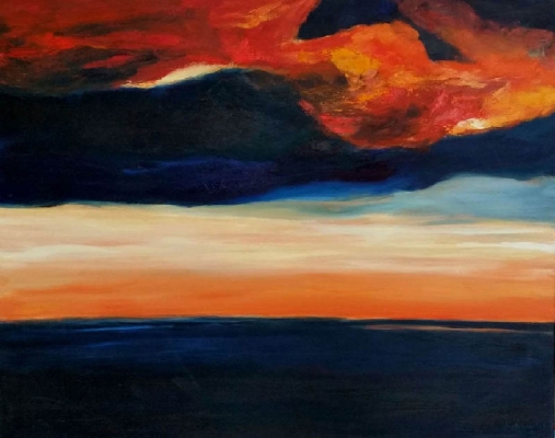 Feuerhimmel, 80x100cm, 2010