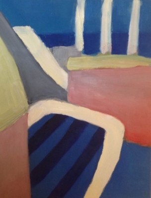 Liegestühle Am Meer, 50x40cm, 2009