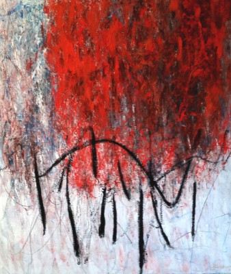 Roter Busch, 70x60cm, 2007