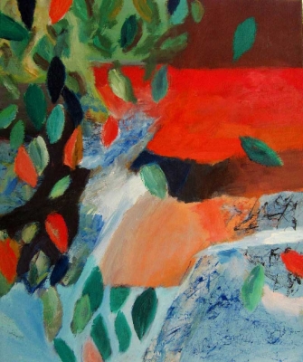 Blick aus dem Fenster, 61x50cm, 2007