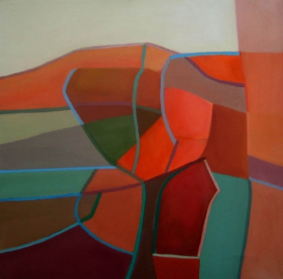 Hügel, 70x70cm, 2004
