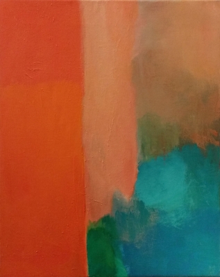 Die rote Mauer, 50x40cm, 2012