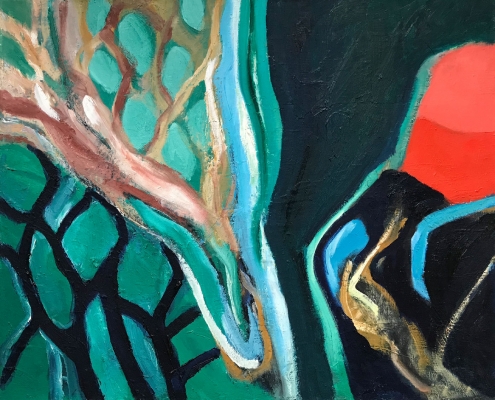 Am Fluss, 50x61cm, 2016