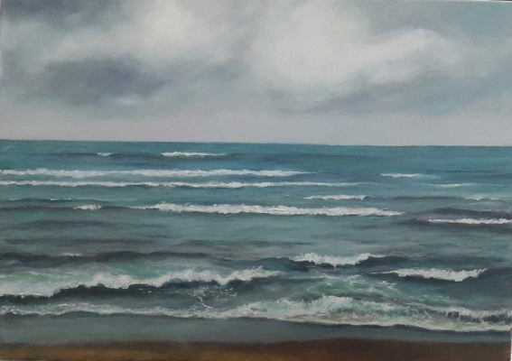 Am Meer Toskana 1, 46x65cm, 1996