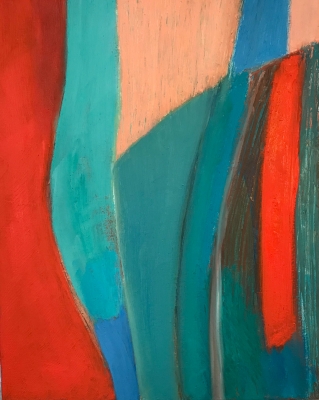 Auf dem Pferd, 50x40cm, 2017