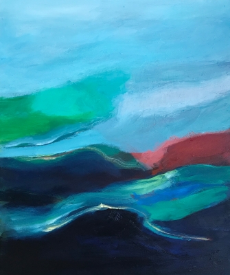 Auf dem Weg nach oben, 60x50cm, 2020