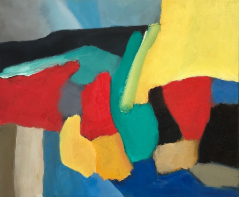 Auf dem Weg – Rot, 38x46cm, 2018