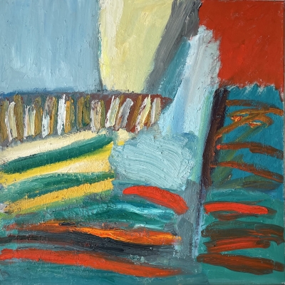 Auf der Terrasse, 70x70cm, 2020
