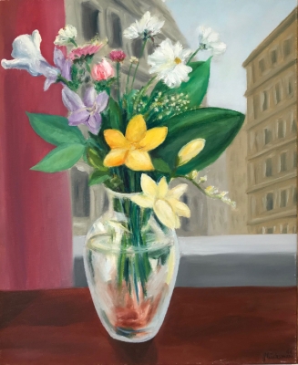 Bei der Oper, 46x38cm, 1991