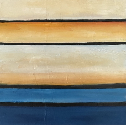 Die Sonne geht unter, 70x70cm, 2024