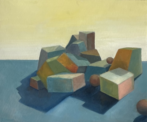Die Versammlung, 38x46cm, 2001