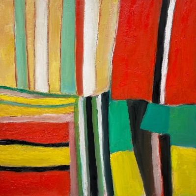 Farbige Planken, 60x60cm,2020