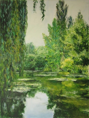 Giverny 4, Blick nach oben, 61x46cm, 1994