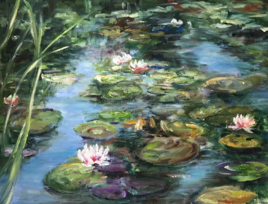 Halme am Ufer Seleger Moor, 46x61cm, 1992