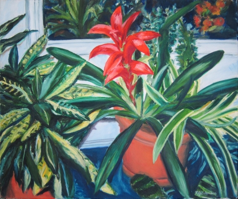 Im Blumenladen, 46x55cm, 1995
