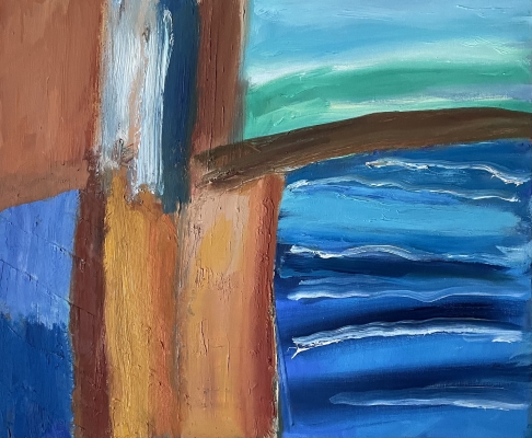 Kiefer am See, 50x60cm, 2020