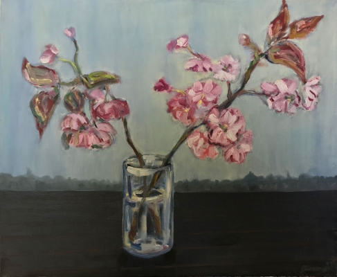 Kirschblüten in Paris, 38x46cm, 1991