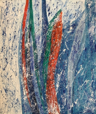 Knospen im Schneegestöber, 55x46cm, 2017