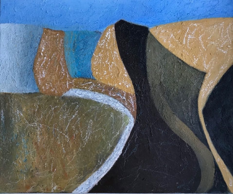 Küstenlandschaft, 60x73cm, 2013