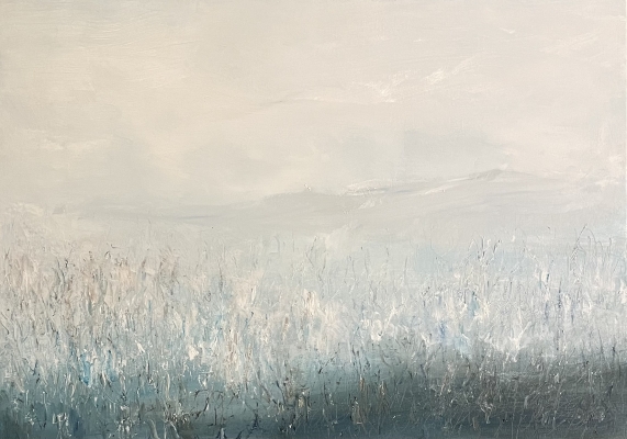 Nebel am See, 50x70cm, 2022