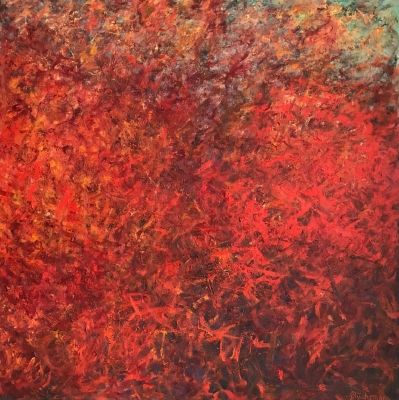Rhapsodie in Rot, 80x80cm, 2008
