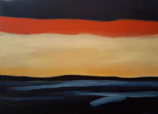 Rot Schwarz Blau, 73x100cm, 2009