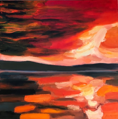 Roter Mond, 70x70cm, 2010