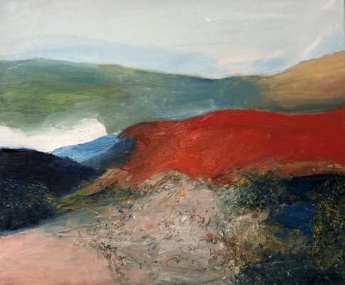 Roter Berg, 50x60cm, 2019