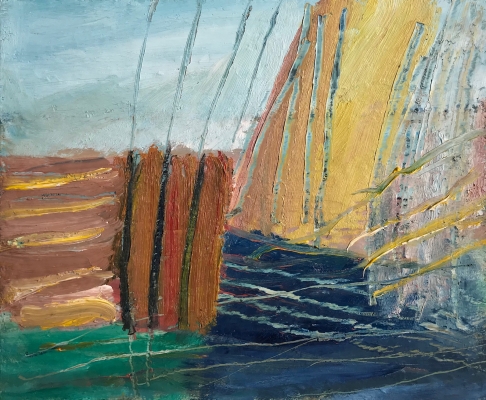 Segel, 38x46cm, 2020