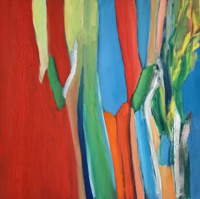 Sommer am Fluss, 70x70cm, 2019