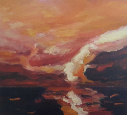 Vor dem Gewitter, 65x72cm, 2010