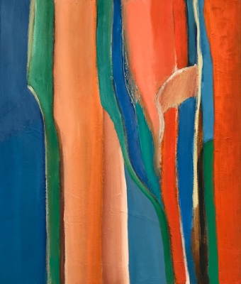 Wasser und Felder, 55x46cm, 2017