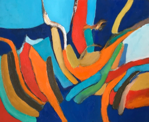 Fest am Mittelmeer, 54x65cm, 2019