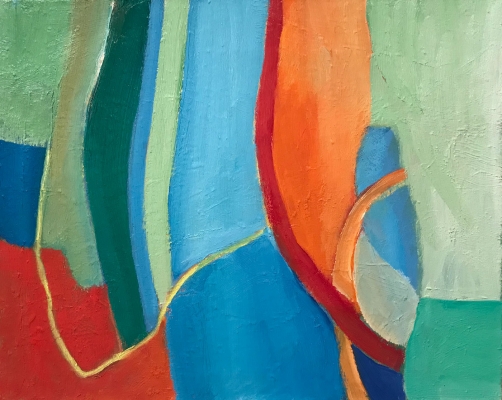 Über dem Fluss, 46x55cm, 2019